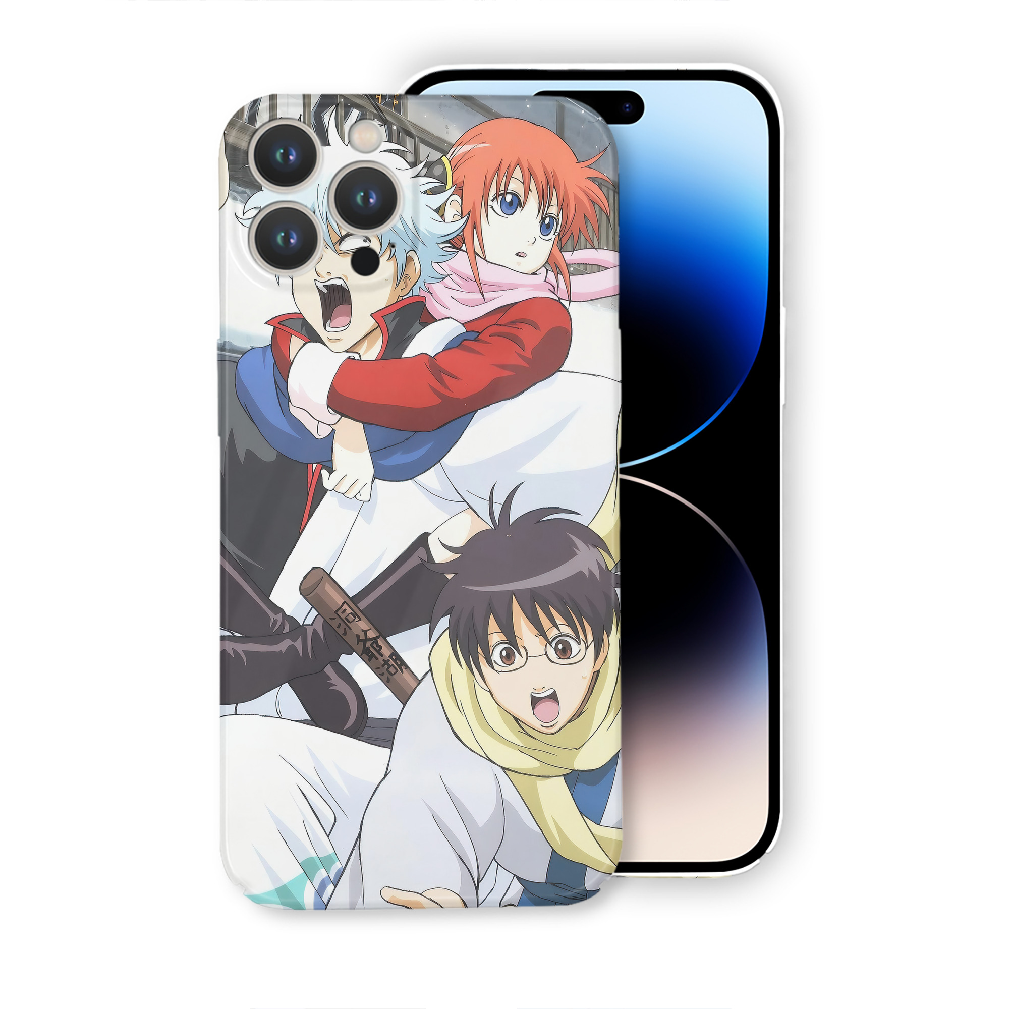 （画像用） ぎんたま 坂田銀時（さかたぎんとき） 神楽 志村新八（しむら しんぱち） GINTAMA Sakata Gintoki Kagura Shimura Shinpachi 【iPhone 14シリーズ対応】ハードケース